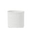 Cache Pot en Ciment Tissage 25cm Blanc