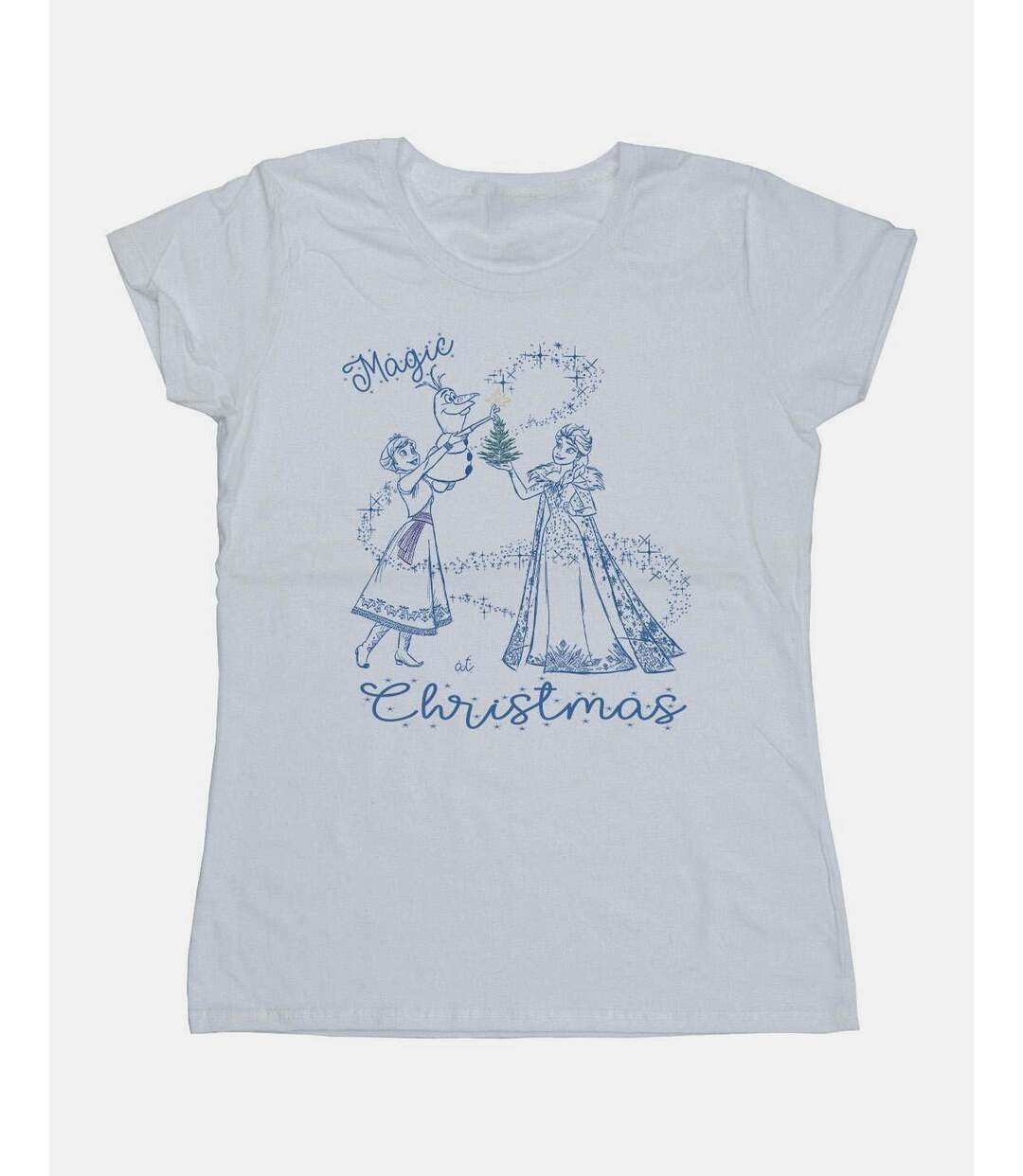 Disney Femme/Les femmes Frozen Magic Christmas Cotton T-Shirt (Blanc) - UTBI22075-1