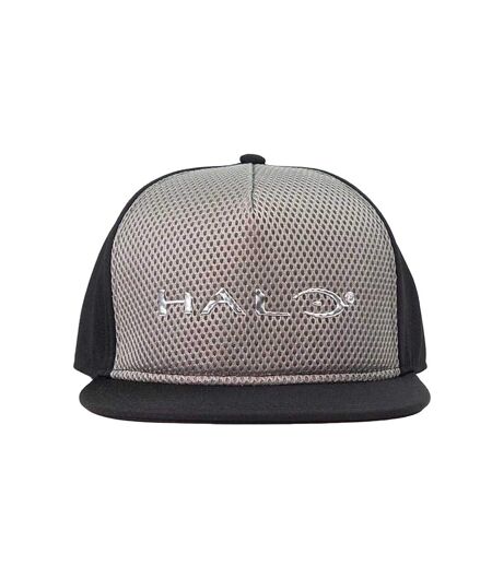 Casquette Ajustable Motif/style Logo Chromé Noir Gris Halo