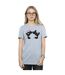 Disney Femmes/Les femmes Mickey Minnie Kiss Silhouette Coton Boyfriend T-Shirt (Gris sportif) - UTBI38197-2