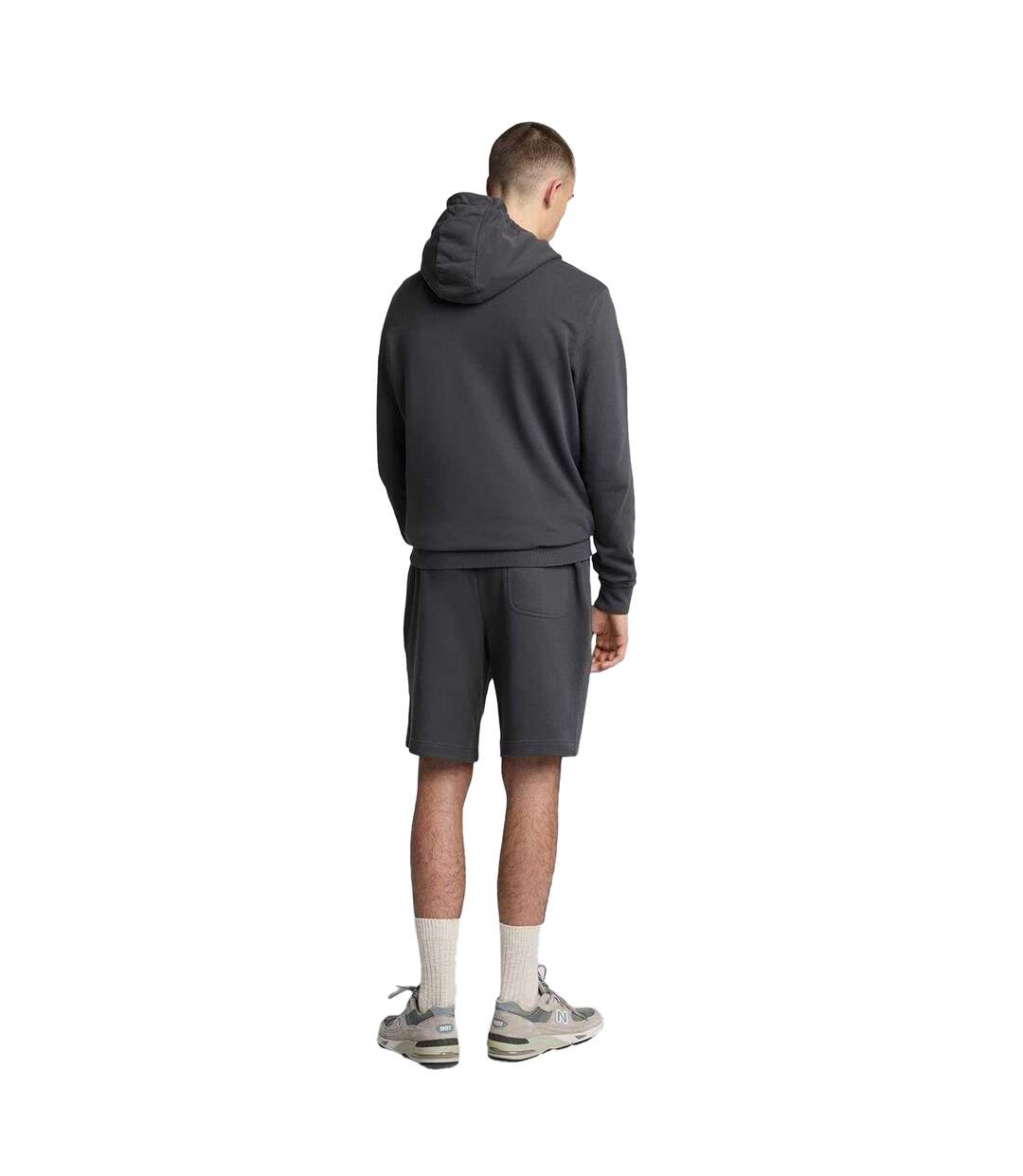 Mens Fleece Shorts Gunmetal Grey Lyle & Scott-3