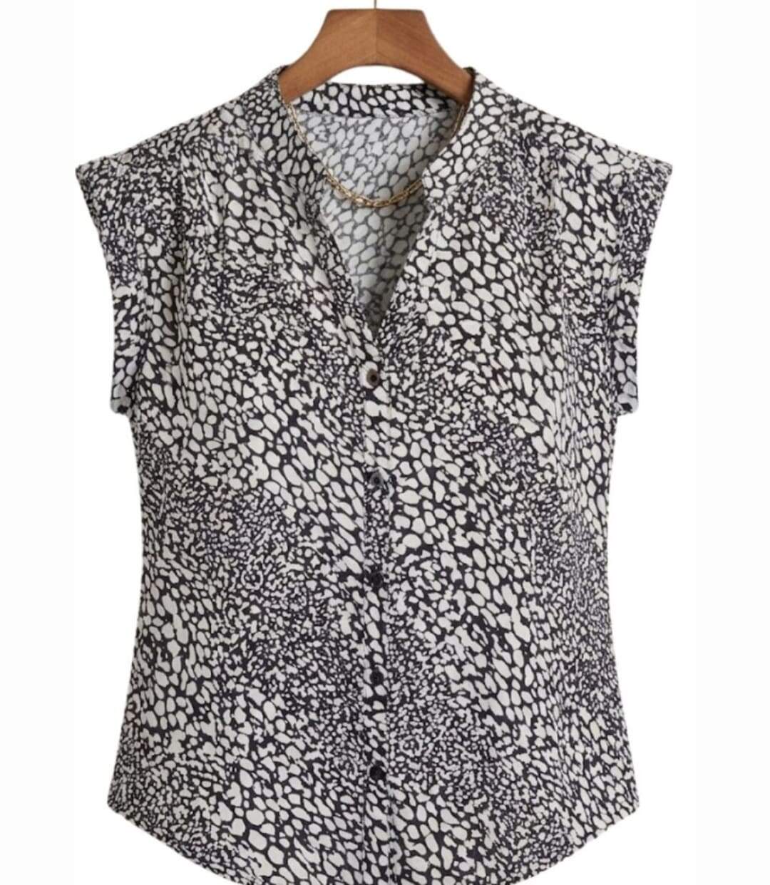 Chemisier sans manches MAYFLOWER N1132A : le top en viscose fluide pour un été frais et élégant-2