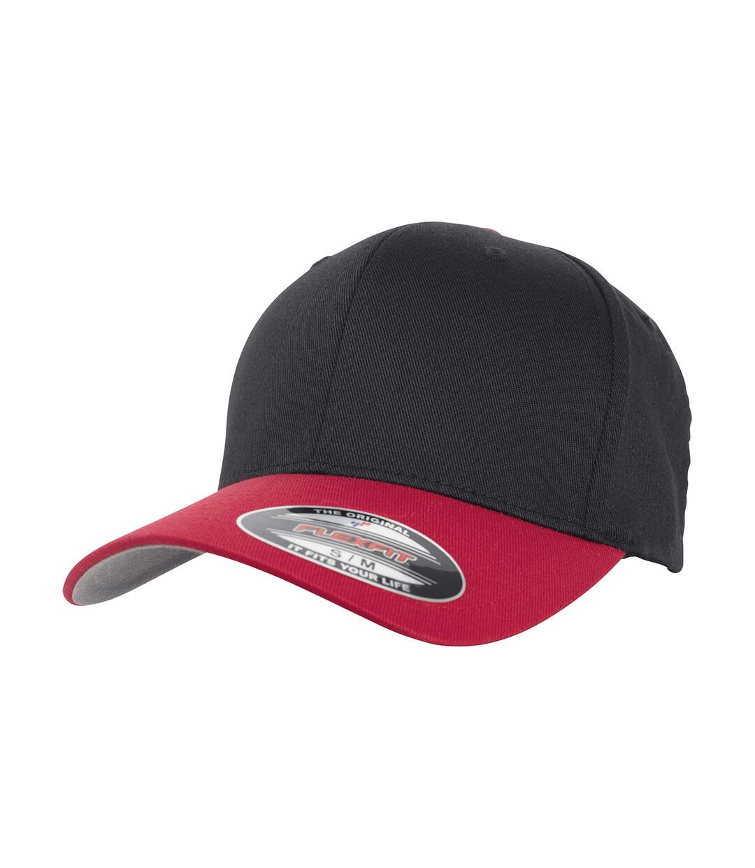 Casquette adulte noir / rouge Flexfit-1