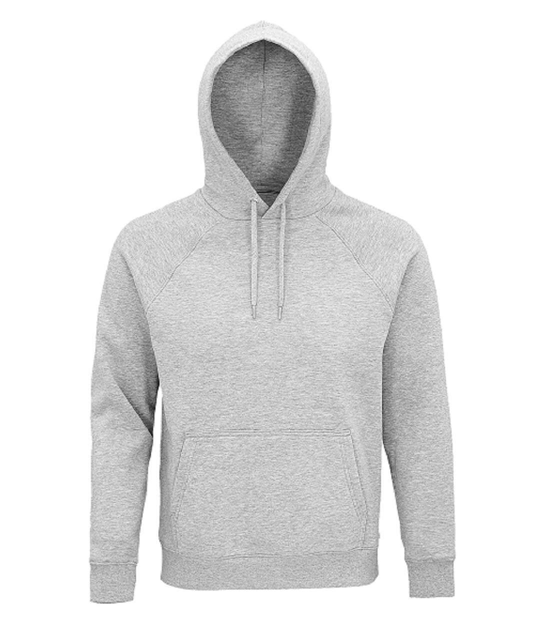 Sweat shirt à capuche poche kangourou - Unisexe - 03568 - gris chiné-1