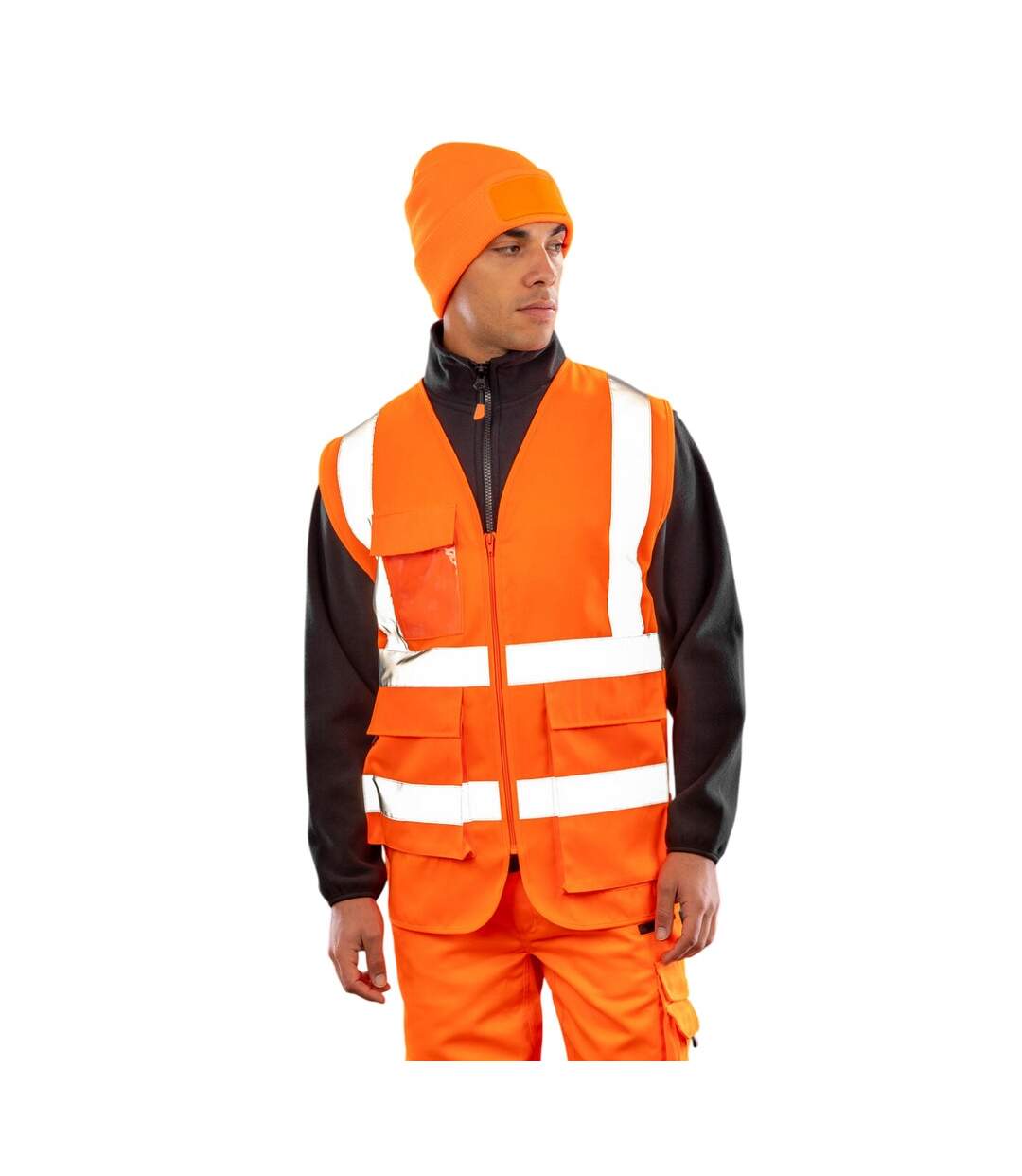 Gilet de sécurité adulte orange fluo SAFE-GUARD by Result-2