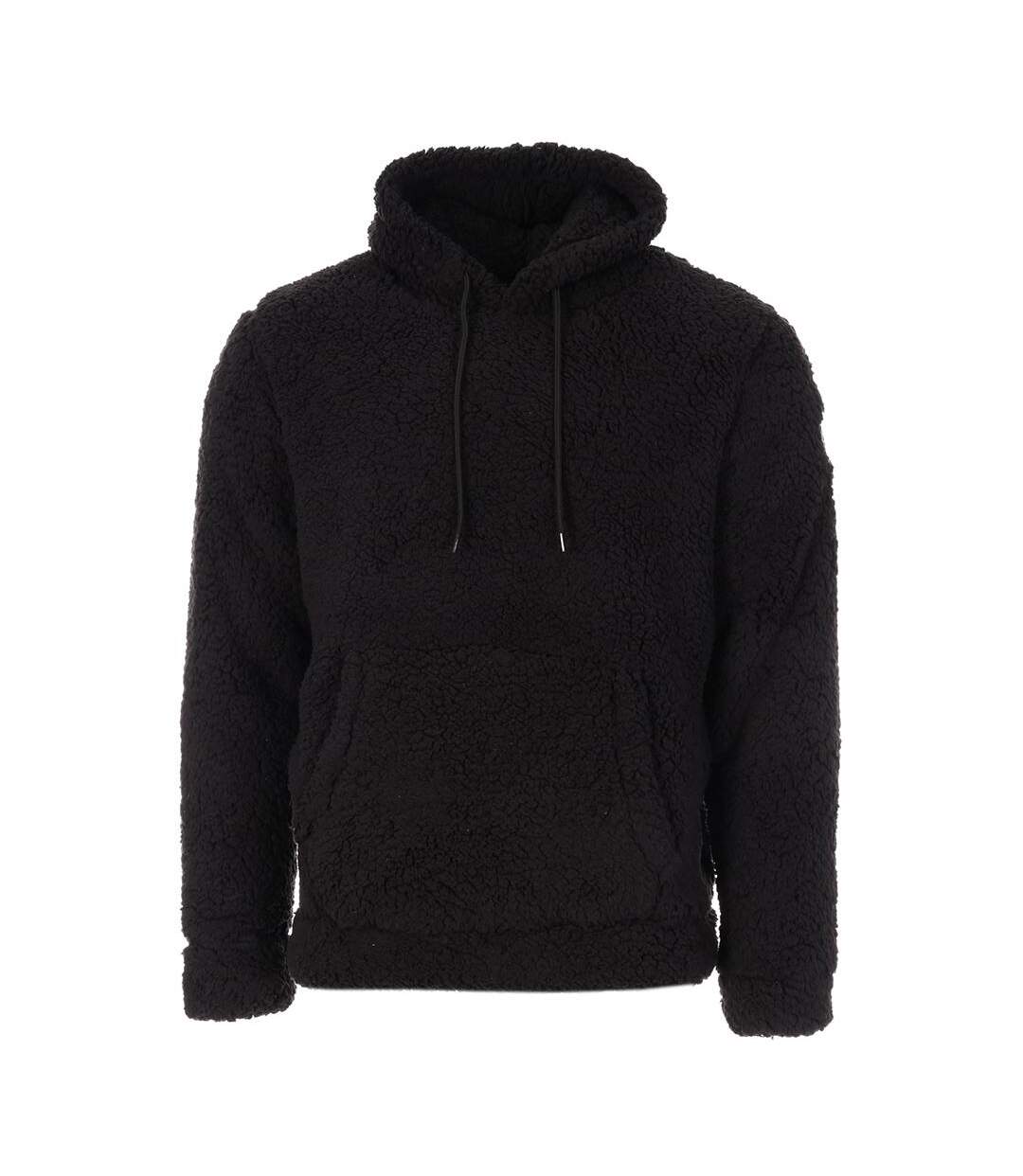 Sweat sherpa noir homme paname brothers full zip-1