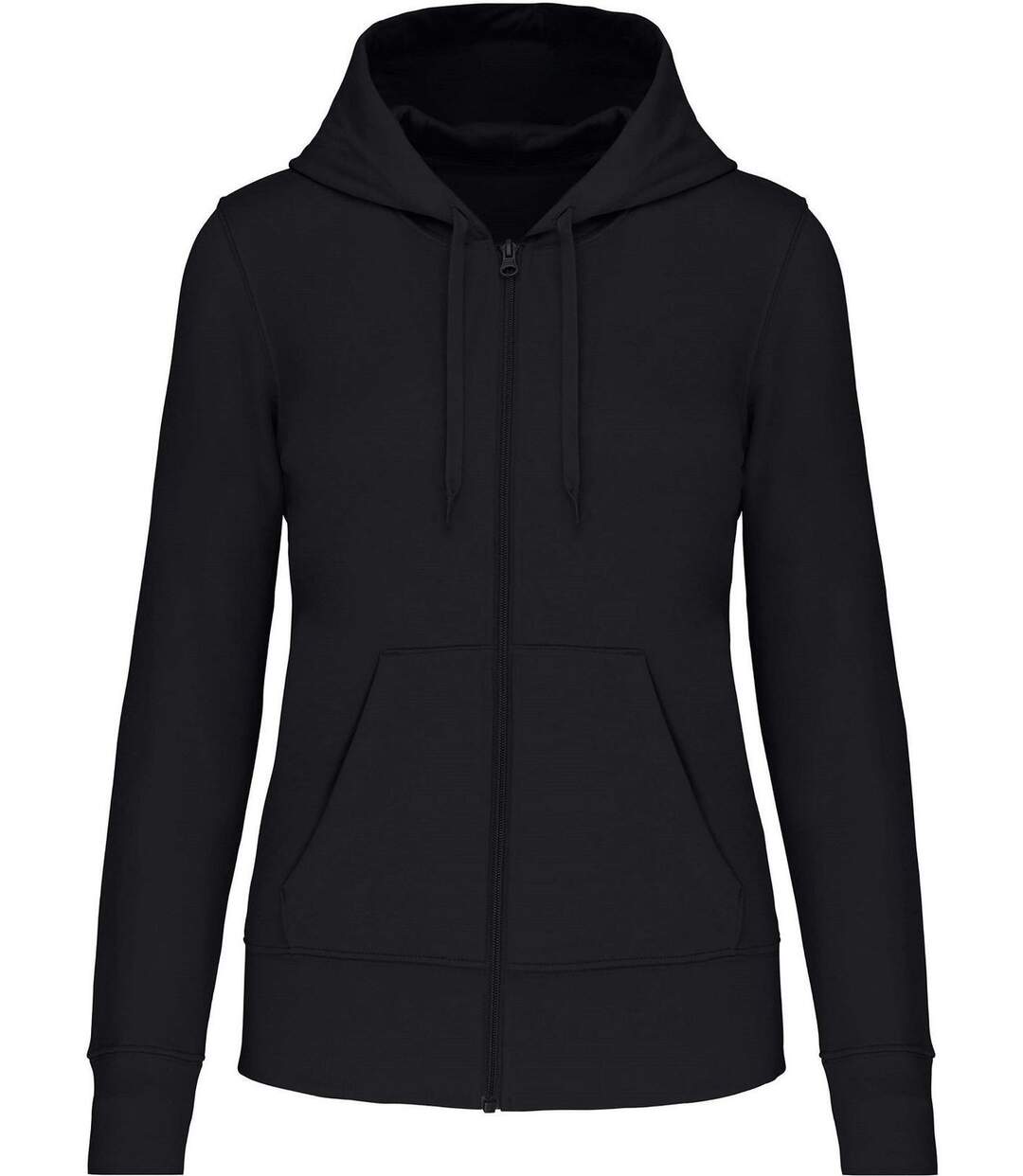 Sweat à capuche zippé écoresponsable - femme - K4031 - noir