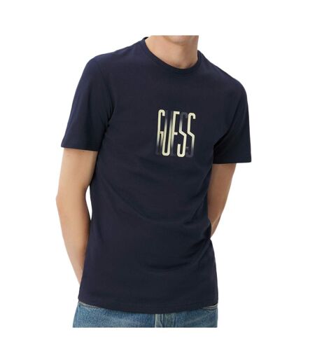 T-shirt Marine Homme Guess Shaded - L