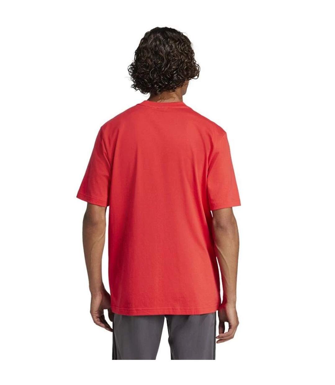 T-shirt Motif/style Linéaire Homme Rouge Orange Adidas-3