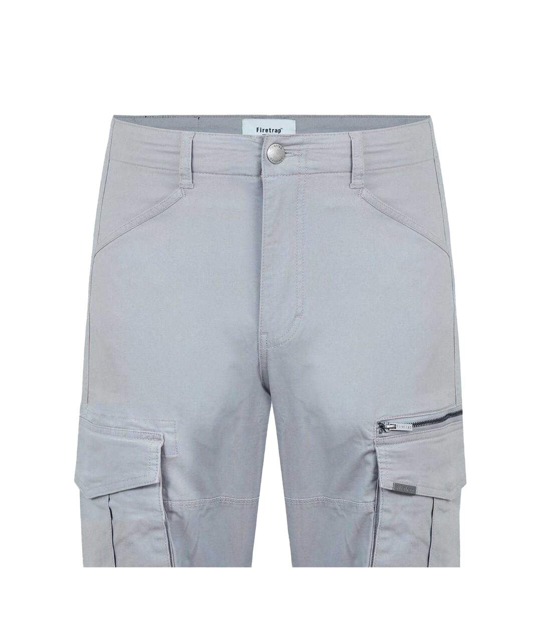 Pantalon À Poches Homme Gris Chiné Firetrap-3