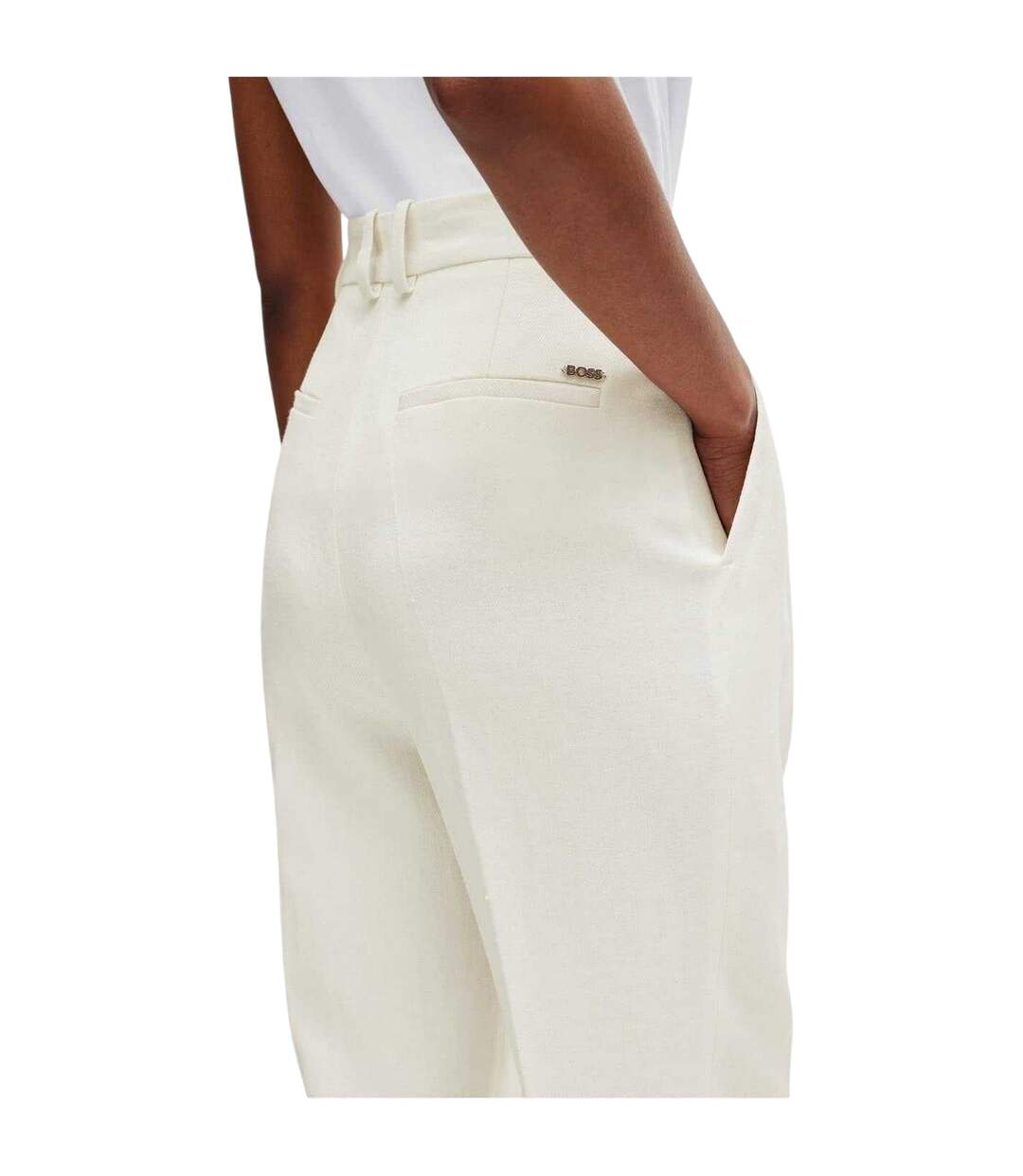 Pantalon Tefike Femme Blanc Boss-4