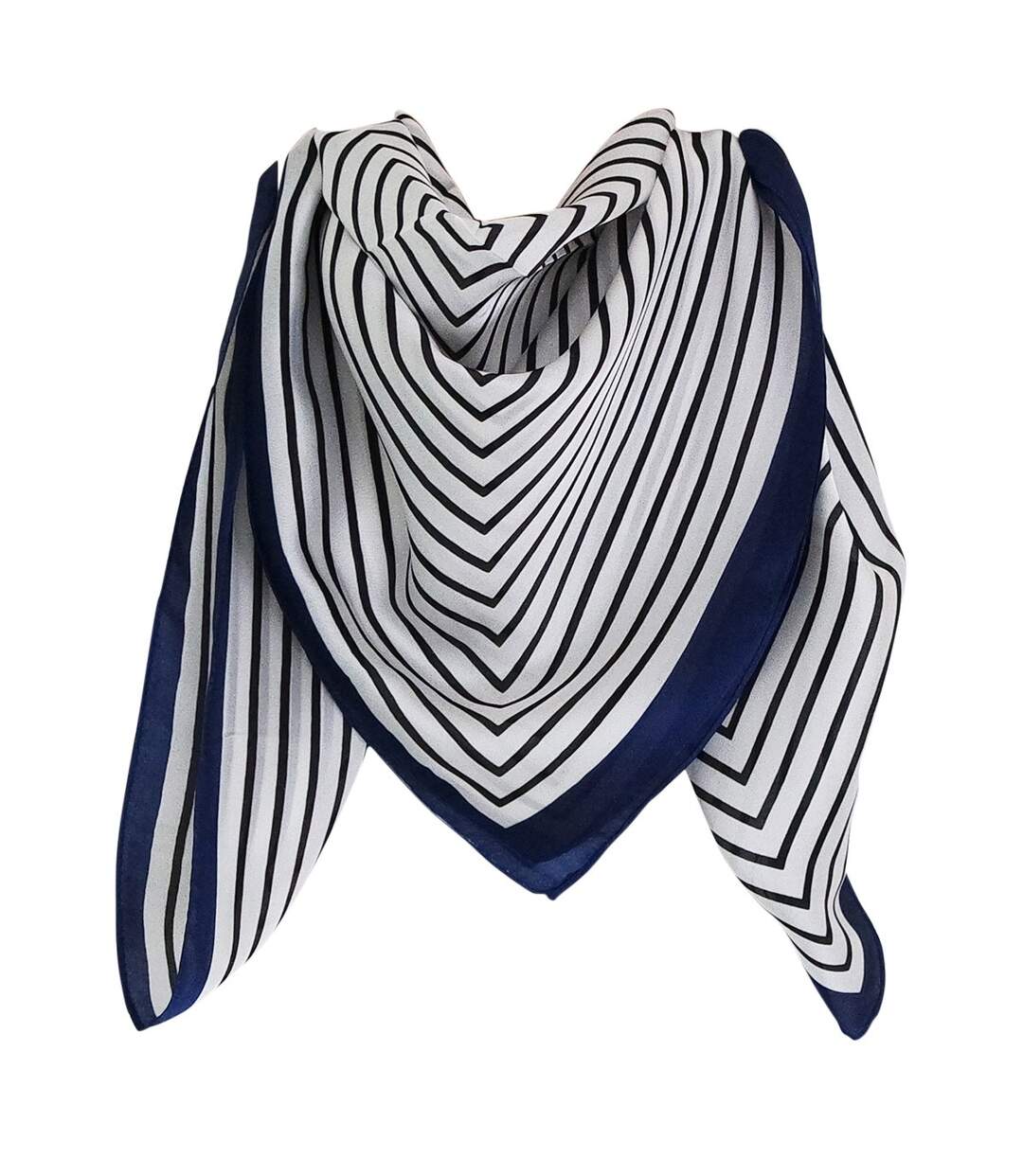 Foulard polysatin rayé-2