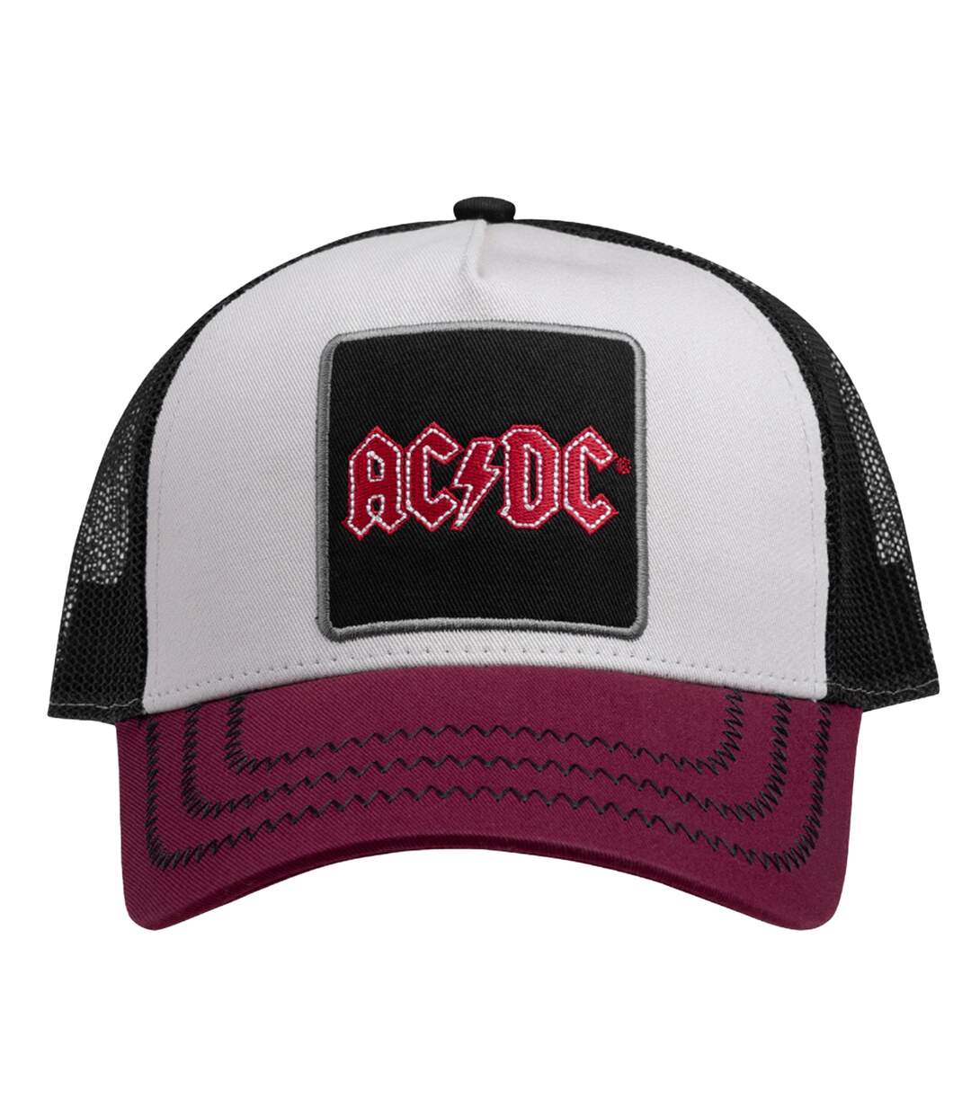 Casquette Trucker Beige Noir Rouge Foncé Amplified-1