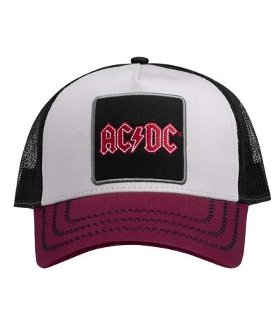 Casquette Trucker Beige Noir Rouge Foncé Amplified