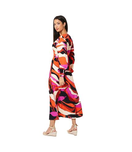 Womens/ladies abstract volume maxi dress multicoloured Principles