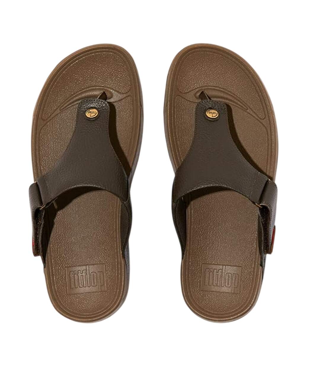 Mens Trakk Ii Leather Sliders Chocolate Brown FitFlop-2