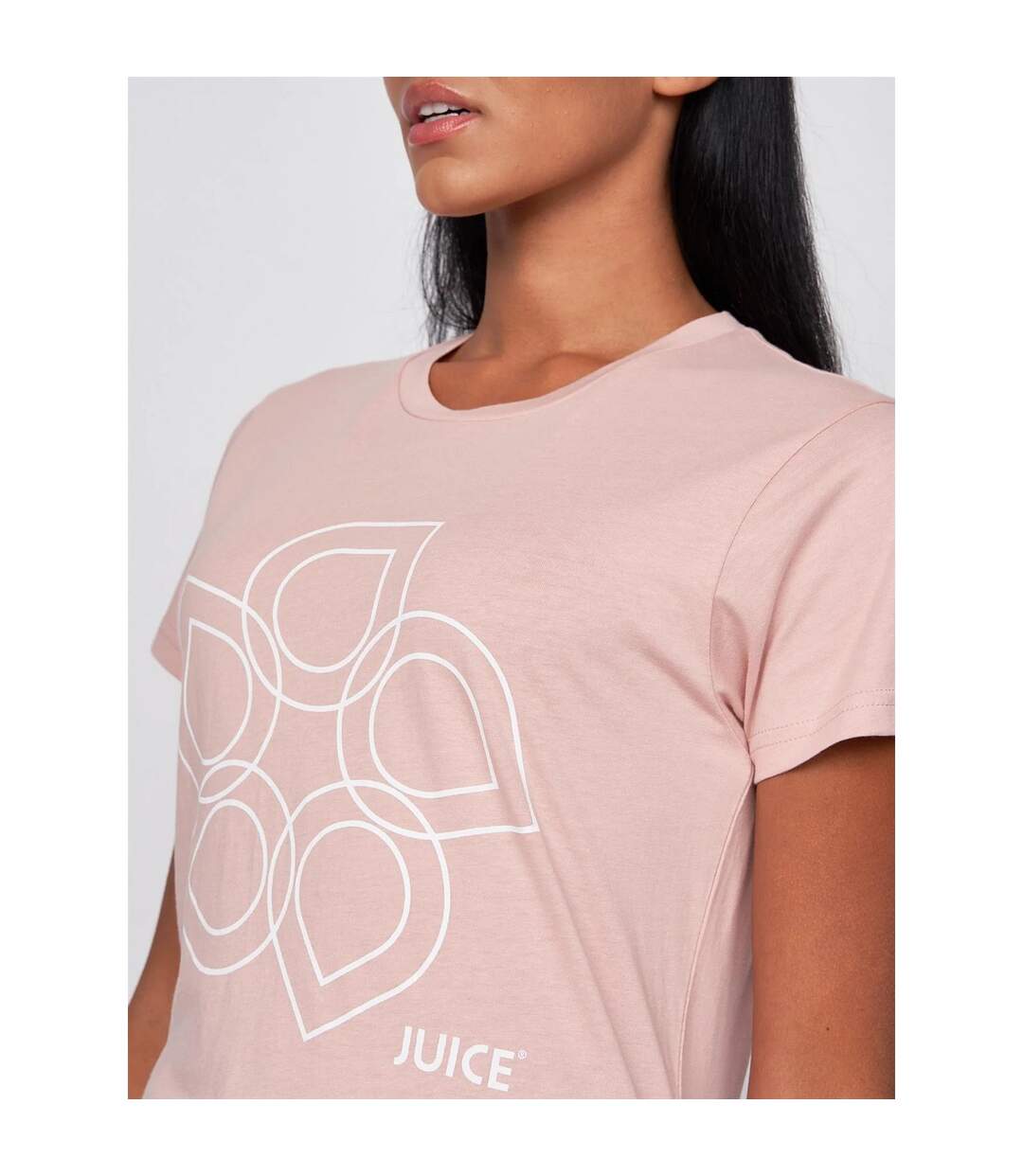Lot De 3  T-shirts Laymere Femme Blanc Vert De Gris Clair Rose Juice-4