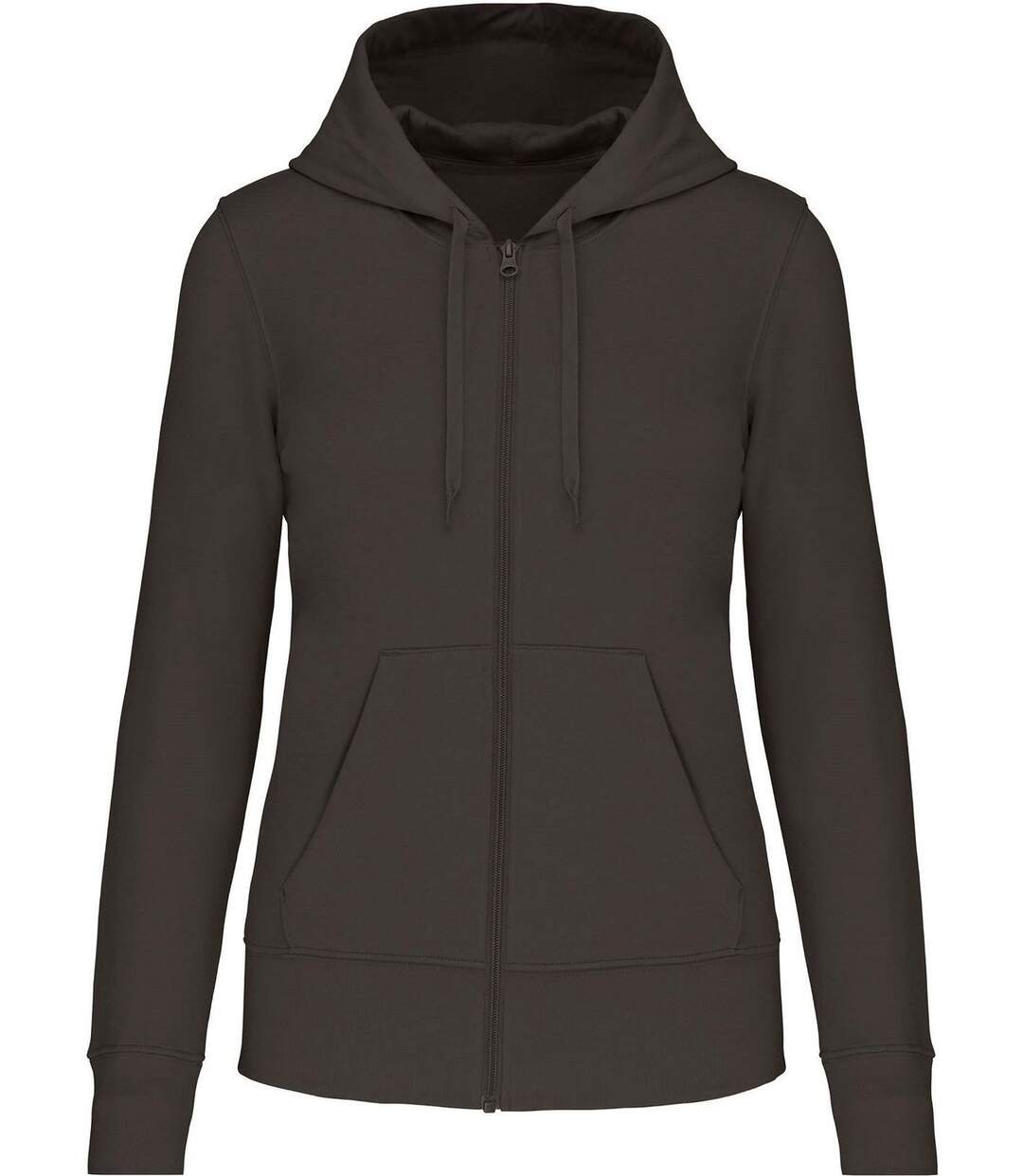 Sweat à capuche zippé écoresponsable - femme - K4031 - gris foncé