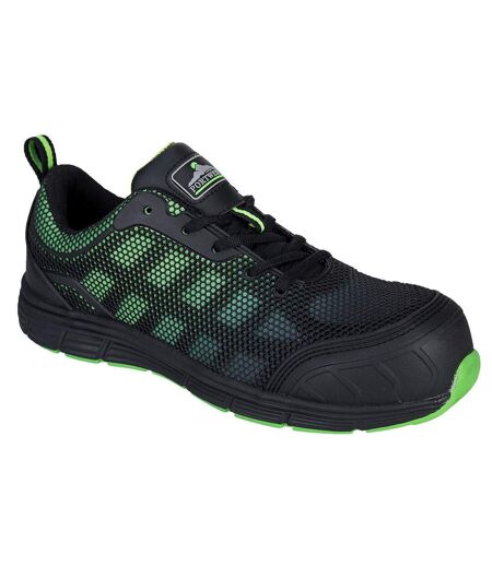 Portwest Mens Ogwen Low Cut Safety Trainers (Black/Green) - UTPW236