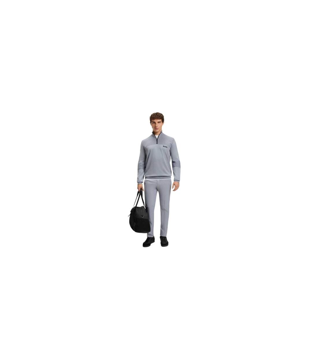 Mens Phoenix Pro Stretch Golf Trousers Grey Boss-1