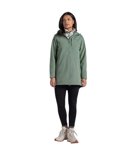 Veste Longue Unie À Capuche Hopegill Femme Vert De Gris Craghoppers