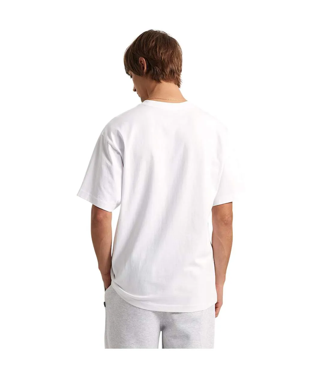 Mens Logo Cotton T-shirt White Vans-2