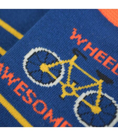 1 Pack Mens Wheely Awesome Dad Bamboo Socks