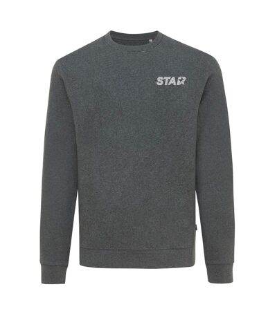 Unisex adult denali recycled cotton undyed sweatshirt heather anthracite heather Iqoniq