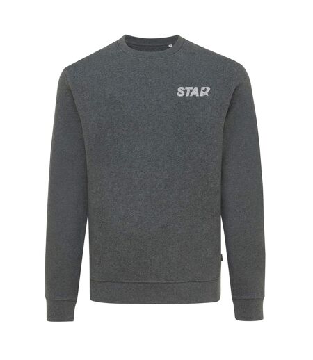 Unisex adult denali recycled cotton undyed sweatshirt heather anthracite heather Iqoniq