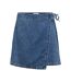 Jupe portefeuille denim bleu femme vero moda wrap-2