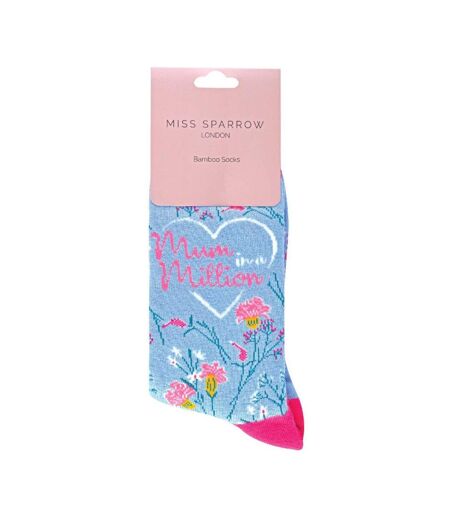 1 Pack Ladies Novelty Mum in a Million Bamboo Socks