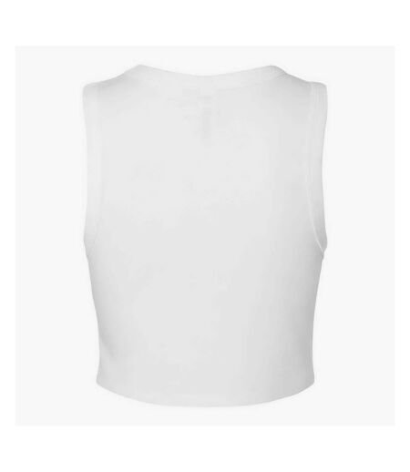 Bella + Canvas Womens/Ladies Plain Micro-Rib Muscle Crop Top (Solid White) - UTRW10115