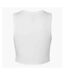 Bella + Canvas Womens/Ladies Plain Micro-Rib Muscle Crop Top (Solid White) - UTRW10115