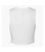 Womens/ladies plain micro-rib muscle crop top solid white Bella + Canvas