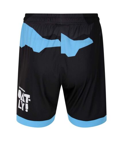 Umbro Mens 23/24 Forest Green Rovers FC Third Shorts (Black/Sky Blue/White) - UTUO1774