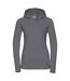 Womens/ladies authentic hoodie convoy grey Russell