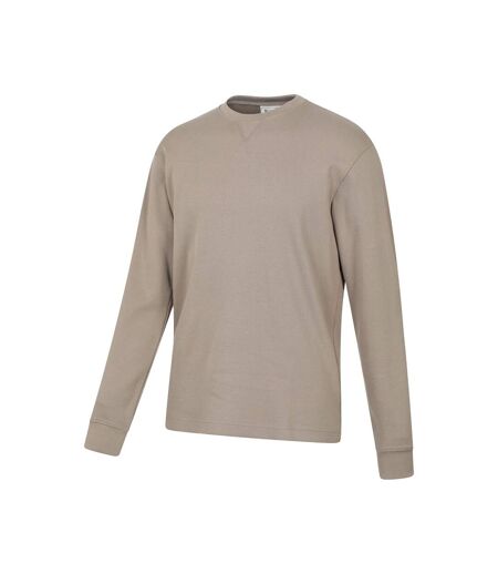 Sweat Manches Longues Motif/style Texturé Tillsbury Homme Beige Foncé Mountain Warehouse
