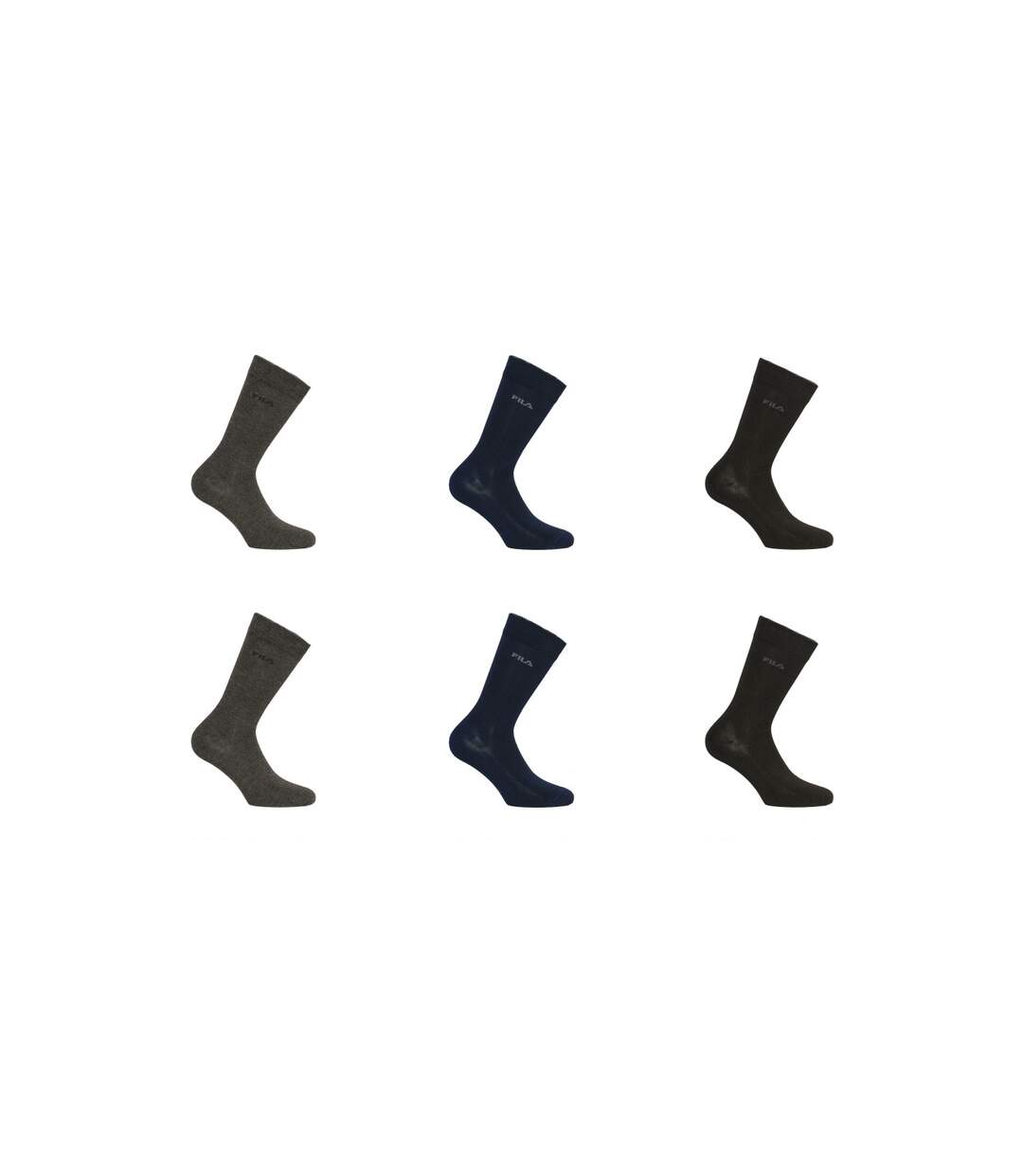 Lot de 6 Paires de Chaussettes de ville homme en bambou FU5511 Fila-1