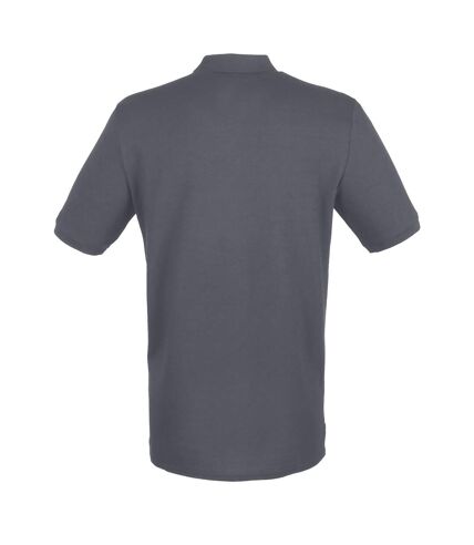 Henbury Mens Modern Fit Cotton Pique Polo Shirt (Steel Gray)