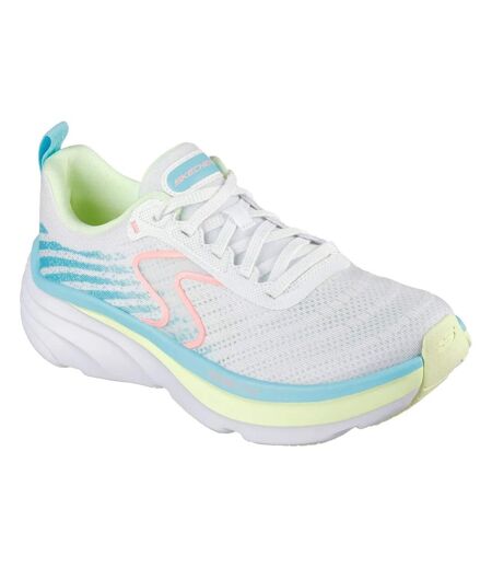 Womens/ladies D´lux Vapor Cool Breeze Trainers White Multicoloured Skechers