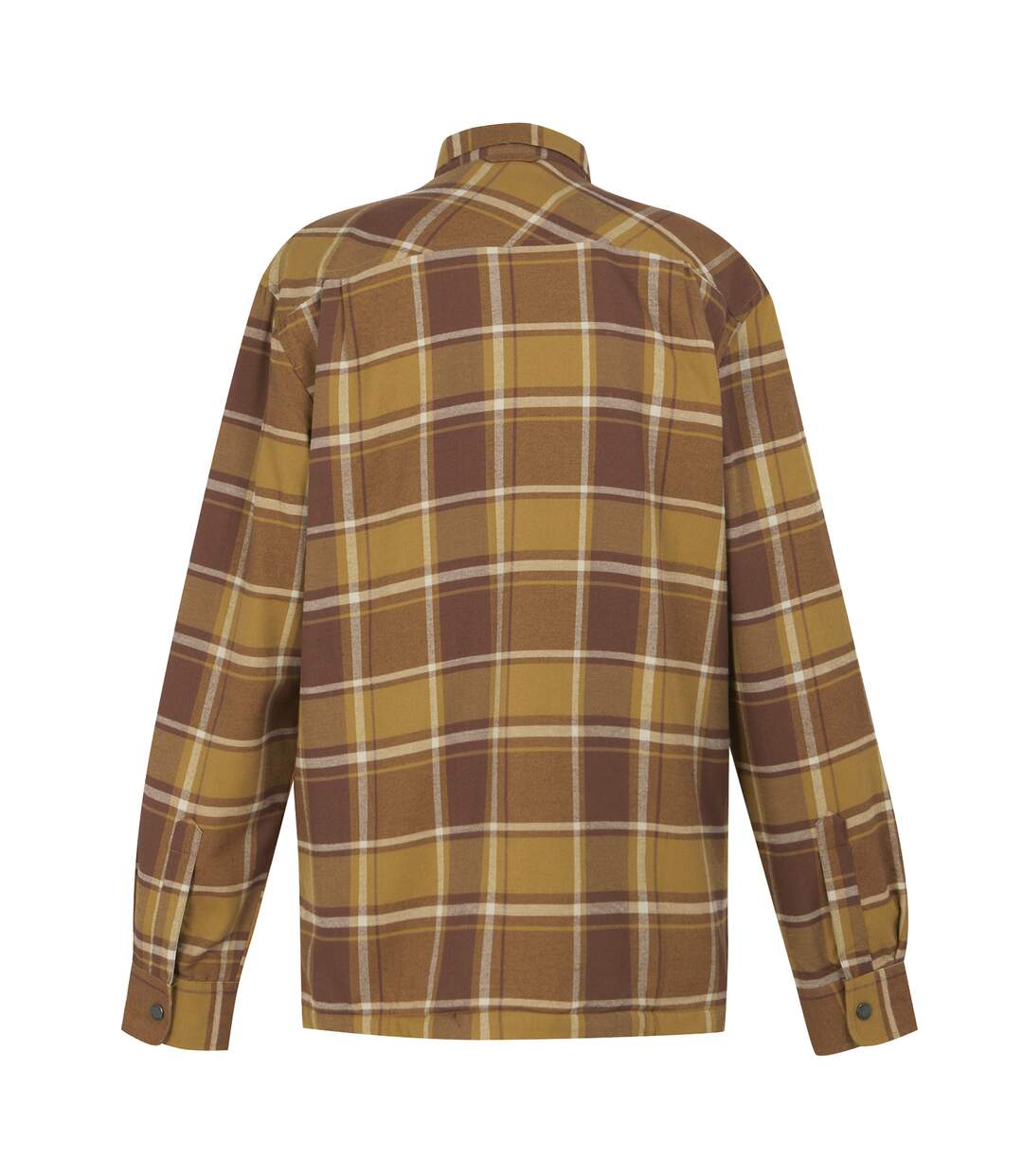 Mens thamos checked long-sleeved shirt cumin/bourbon Regatta