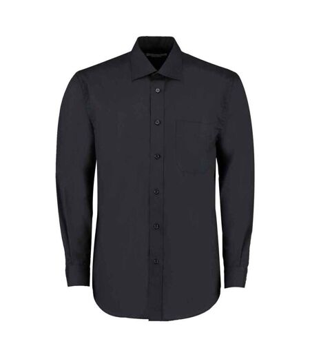 Kustom Kit Mens Classic Long-Sleeved Business Shirt (Black)
