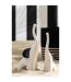 Lot de 2 Éléphants en Grès Zane 30cm Blanc Cassé-3