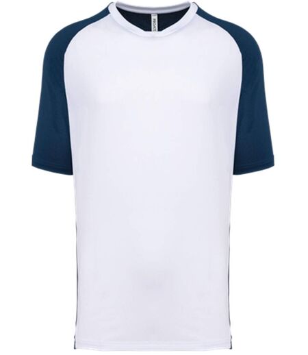 T-shirt de padel - Homme - PA4030 - bleu marine et blanc