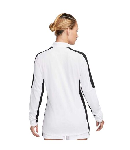 Womens/ladies Performance Zip Neck Training Sweatshirt White Black Nike