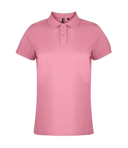 Asquith & Fox Womens/Ladies Plain Short Sleeve Polo Shirt (Pink Carnation)