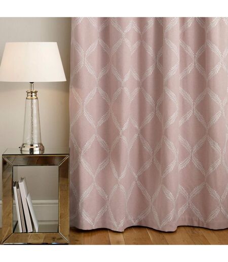 Olivia pencil pleat curtains 66in x 72in blush red Paoletti