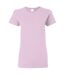 T-shirt À Manches Courtes Coupe Féminine Femme Rose Clair Gildan-2