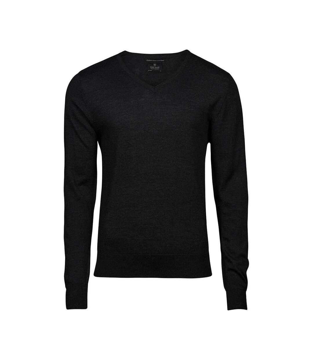 Tee Jays Mens Merino Blend V Neck Jumper (Black) - UTPC3421