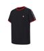 Mens Paisley Logo T-shirt Black Red Pretty Green-3